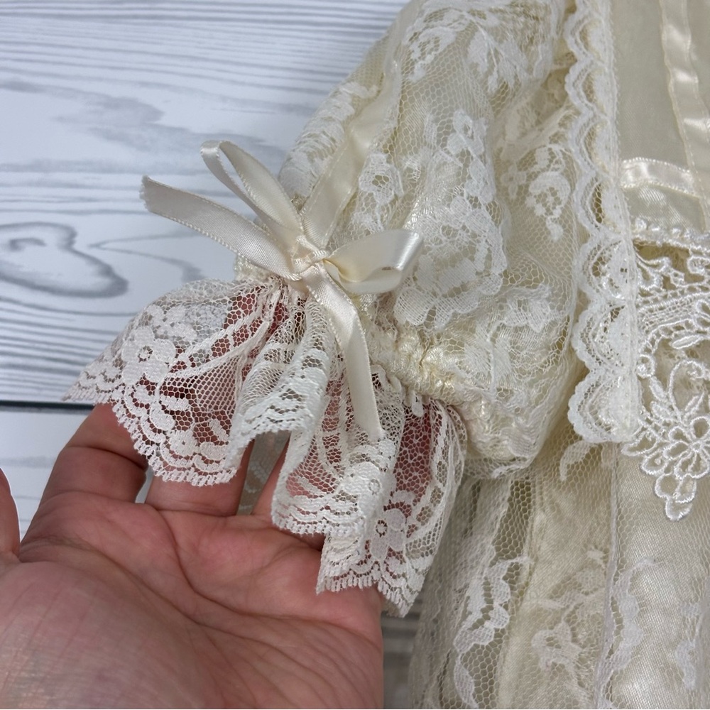 Vintage Jessica McClintock for Gunne Sax Victorian Lace Pageant Gown Girls 2T - Picture 3 of 8